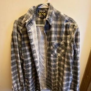 Grey and White Flannel